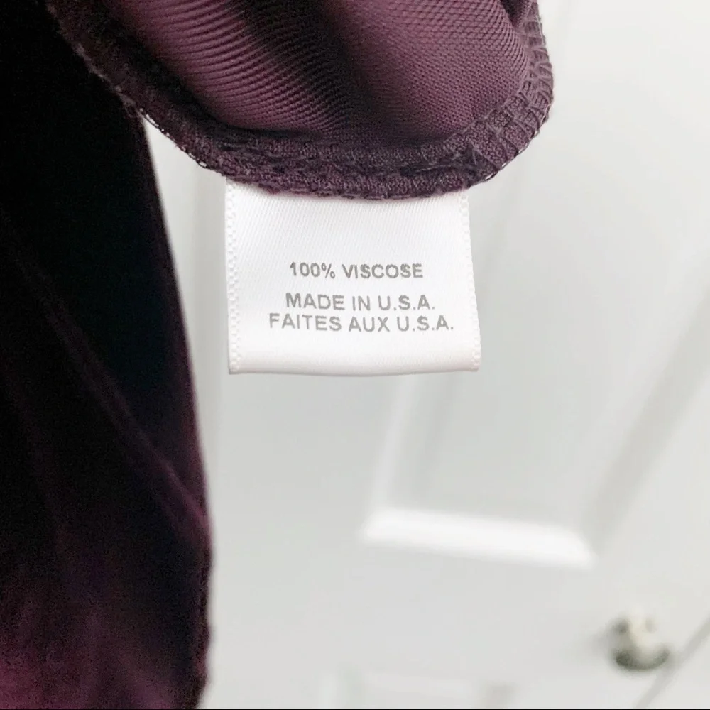 MISA Ruffle One-shoulder Velvet Top In Plum Velvet - Picture 7 of 8